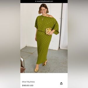 Never Fully Dressed, Olive Tilly Dress, size 16, worn once